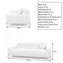 Ver imagem 4 de Sofá Arezzo 2 Lugares Pés Aço Titânio 150cm Bouclé Off White - Sallar Home