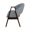 Ver imagem 3 de Cadeira de Jantar Madeira Maciça Helen Estofado Linho Cinza Cor do Assento:cinza Linho;cor da Estrut