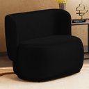 Ver imagem 1 de Namoradeira Decorativa Orgânica Molly 02 Lugares Couríssimo Preto - Desk Design