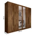 Ver imagem 5 de Guarda-roupa Casal Madalena 6 Portas 4 Gavetas 100% Mdf com Espelho - Panorama Móveis