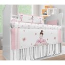 Ver imagem 3 de Kit Berço Enxoval de Bebê Bailarina Delicada Rosa