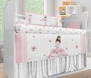 Ver imagem 3 de Kit Berço Enxoval de Bebê Bailarina Delicada Rosa