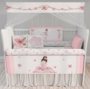Ver imagem 2 de Kit Berço Enxoval de Bebê Bailarina Delicada Rosa