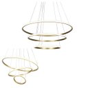 Ver imagem 1 de Lustre Pendente 3 em 1 Perfil Aneis Arco Regulavel Ajustavel Infinito Led Residencial Comercial Quar