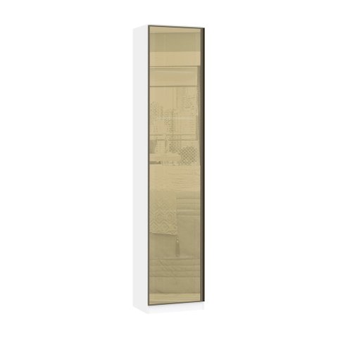 Guarda Roupa Sapateira 1 Porta 50cm com Vidro Reflecta Bronze Prime Luciane Móveis