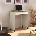 Ver imagem 1 de Mesa de Computador Veronica 1 Gaveta e Rodinha Cores - Comprar Moveis em Casa: Freijó / Off White