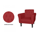 Ver imagem 3 de Conjunto 2 Poltronas Estofadas Para Consultório Classic Corano Vermelho - LM DECOR