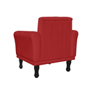 Ver imagem 4 de Conjunto 2 Poltronas Estofadas Para Consultório Classic Corano Vermelho - LM DECOR