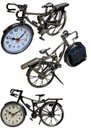 Ver imagem 1 de Relógio de Mesa Bicicleta Retro Decorativa em Aço Inoxidavel