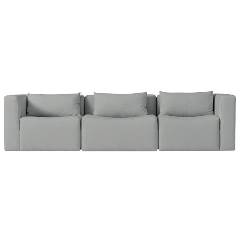Sofá 3 Lugares Billy 210cm Orgânico Luxo Recepção Bouclé