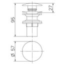 Ver imagem 2 de Válvula de saída d'água Click Clack 7/8 ouro polido - Docol 00922443