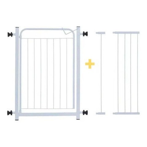 Cerca Grade P/ Porta Portão Pressão Pet Cães Criança 94/99cm