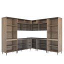 Ver imagem 2 de Cozinha Completa Modulada 22 Portas 3 Gavetas com Vidro Imperial/fume - Panorama Móveis