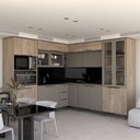 Ver imagem 3 de Cozinha Completa Modulada 22 Portas 3 Gavetas com Vidro Imperial/fume - Panorama Móveis