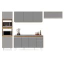 Ver imagem 6 de Armário de Cozinha Modulada 4 Peças CP12 com Pia Inox Castanho/Cinza - Lumil Lumil Móveis