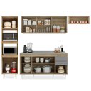 Ver imagem 5 de Armário de Cozinha Modulada 4 Peças CP12 com Pia Inox Castanho/Cinza - Lumil Lumil Móveis