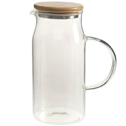 Jarra de Vidro Tampa Bambu - 1,1 L