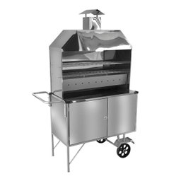 Carrinho de Churrasco Estendido Inox com Rodas Maciças Cefaz - 1