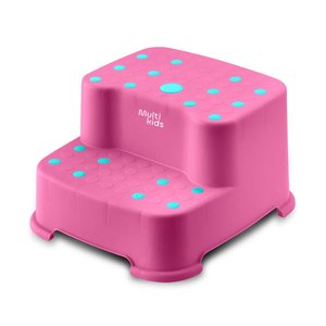 Escadinha Infantil com 2 Degraus Up N' Down Rosa Multikids Baby - Bb1005out [reembalado] Bb1005out M