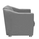 Ver imagem 4 de Kit 2 Poltronas Tilla Decorativa Escritório Suede Cinza