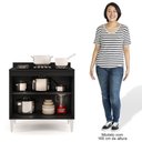 Ver imagem 7 de Balcão para Cooktop 80cm 2 Portas Flórida Preto - Lumil Móveis