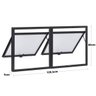 Janela de Alumínio Preto A=0,60m x L=1,20m | Vitro Maximar 02 Módulos | Linha Magnum | Atlântica - 2
