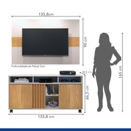 Rack com Painel Viena Valdemóveis - 7