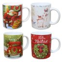 Ver imagem 1 de Kit 4 Canecas de Natal Variadas em Cerâmica 350ml