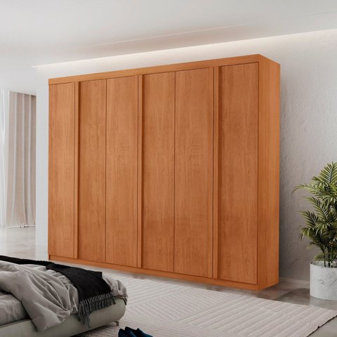 Guarda Roupa Casal Severo 100% Mdf 6 Portas e 2 Gavetas