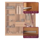Ver imagem 5 de Guarda Roupa Casal Severo 100% MDF 6 Portas e 2 Gavetas Marrom