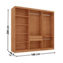Ver imagem 3 de Guarda Roupa Casal Severo 100% MDF 6 Portas e 2 Gavetas Marrom