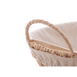 Cesta Com Alça Em Papel Oval Com Forro Em Tecido - 2