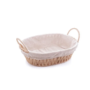 Ver imagem 1 de Cesta Com Alça Em Papel Oval Com Forro Em Tecido