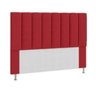 Kit Cabeceira e Calçadeira Baú 90 cm Carla Suede Vermelho - 2