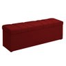 Kit Cabeceira e Calçadeira Baú 90 cm Carla Suede Vermelho - 3
