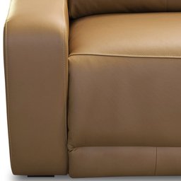Sofá 3 Lugares Retrátil Reclinável Elétrico 224cm Mazi L06 Couro Caramelo - Lyam Decor - 14