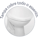 Ver imagem 4 de Tampa de Vaso Assento Sanitário Envolvente Alumasa Cinza Escuro