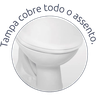 Tampa de Vaso Assento Sanitário Envolvente Alumasa Cinza Escuro - 4