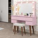 Ver imagem 3 de Penteadeira Camarim Retro com Baqueta Strass Rosa