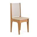 Ver imagem 5 de Conjunto de Mesa de Jantar Moderna com 4 Cadeiras Estofadas Mel Off