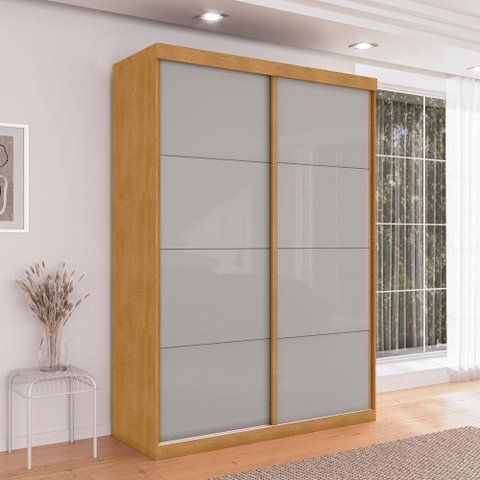 Guarda Roupa 2 Portas e 3 Gavetas Kassel Naturalle Off White