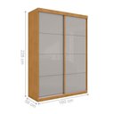 Ver imagem 4 de Guarda Roupa 2 Portas e 3 Gavetas Kassel Naturalle Off White