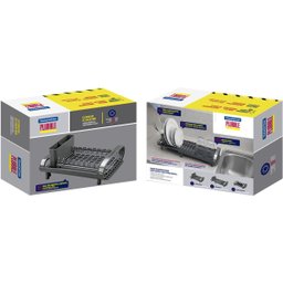 Escorredor de Louça Tramontina Compacto Plurale Preto Inox - 6