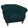 Poltrona Sofá Chesterfield Original Capitone Azul Marinho - 1