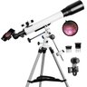 Solomark Telescópio Refrator 70mm Apertura 700mm com Montagem Eq e Adaptador - 1