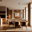 Ver imagem 4 de Lustre Pendente com 6 Braços (hastes) - Ideal para Mesa de Jantar Retangular Cor Dourado