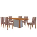 Ver imagem 2 de Mesa de Jantar Isadora 180cm Tampo Mdf Laminado com 6 Cadeiras Safira