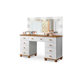 Penteadeira Camarim 9 Gavetas com Led Integrado Espelho e Colmeia Organizadora de Maquiagem - 5 Penteadeira Camarim 9 Gavetas com Led Integrado Espelho e Colmeia Organizadora de Maquiagem - 5