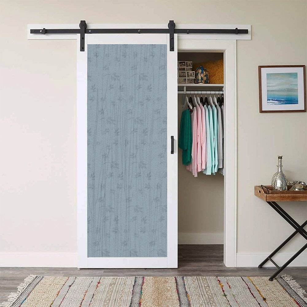 Papel de Parede Adesivo Lavavel Texturizado Linhas e Folhas Azul 500x60cm - 11