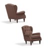 Poltrona Berger Sevilha com Tecido Poliéster - Marrom - 4
